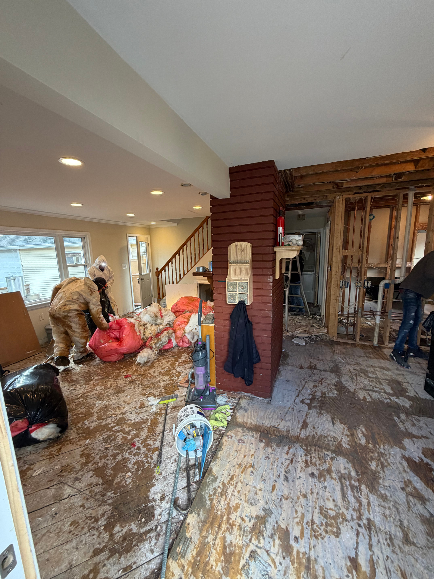 Water damage restoration – interior demolition and insulation removal